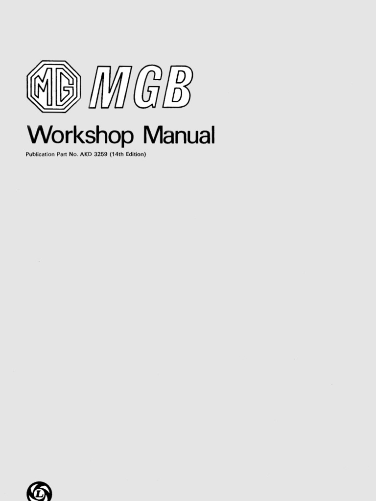 MGB☆ワークショップマニュアル☆日本語翻訳版 （MGB Workshop