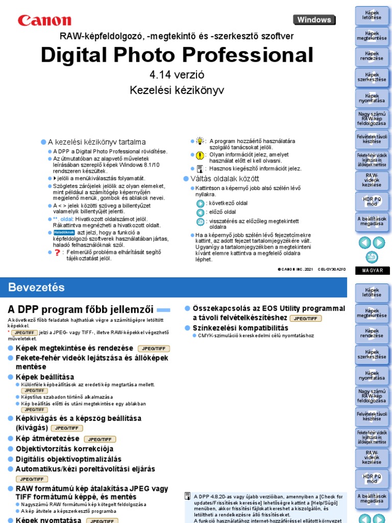 Digital Photo Professional Instruction Manual 4.14 Win HU PDF
