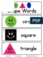 Shape Word Cards