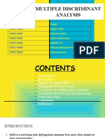 Multiple Discriminant Analysis - PPT - SayakSritiRajti