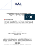 L'Expérimentation Des Véhicules Autonomes