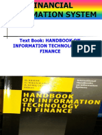 Text Book: Handbook On Information Technology in Finance