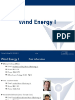 Wind Energy I: Michael Hölling, WS 2010/2011 Slide