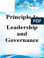 Principle 1: Leadership and Governance: Department of Education