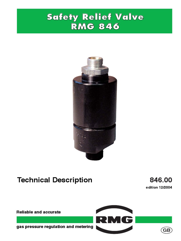 Safety Relief Valve Safety Relief Valve RMG 846 RMG 846: Technical ...