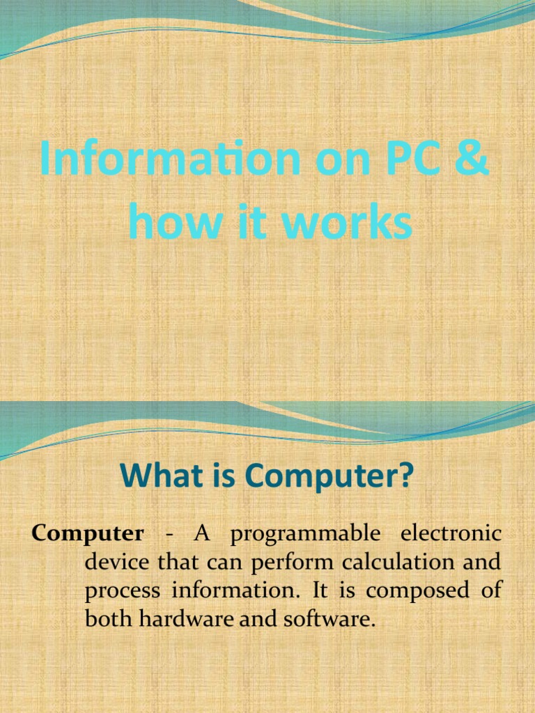 An InDepth Look at Computer Hardware, Software Components, and
