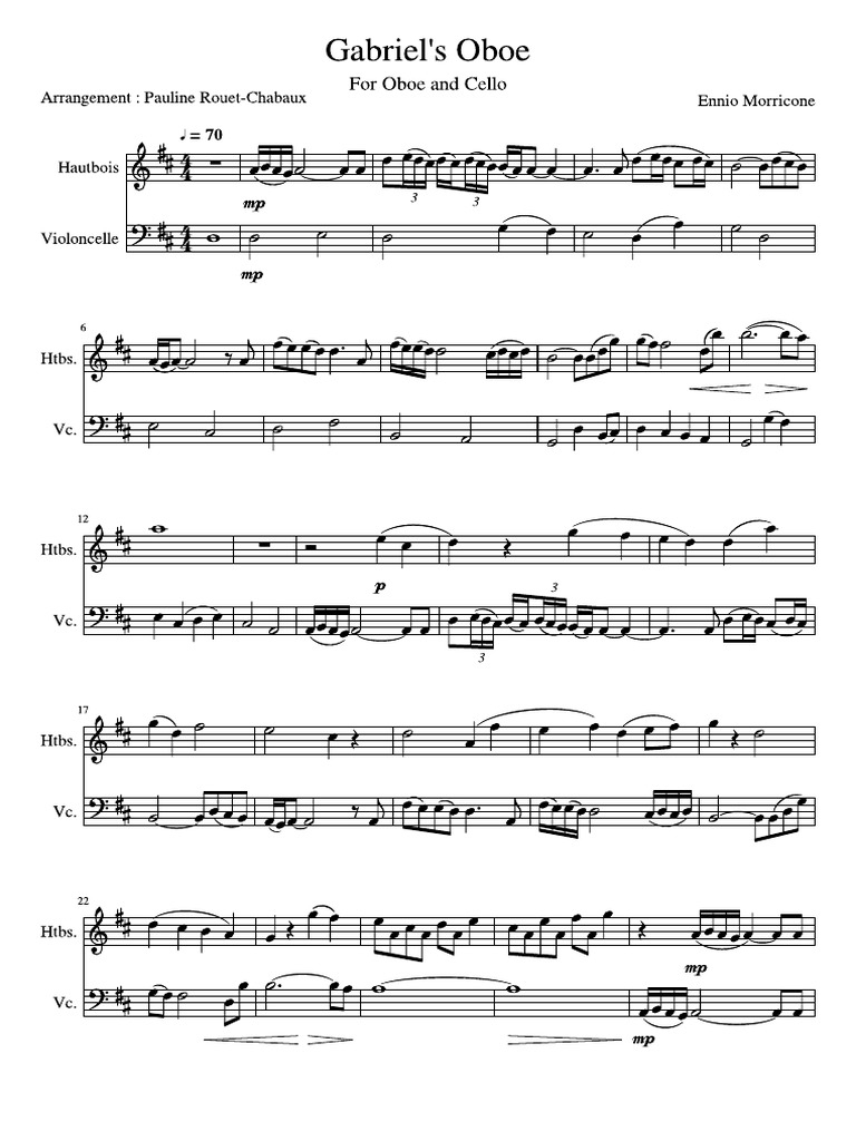 Gabriels Oboe PDF