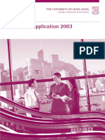 HKU Mba Application Form 2003