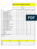 Check List de Tablero Eléctrico