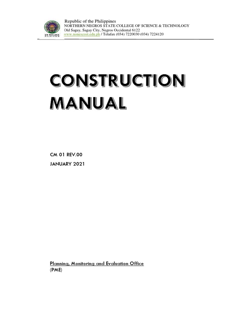 Construction Manual - Final | PDF | Specification (Technical Standard ...