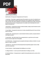 Health Benefits of Pomegranate