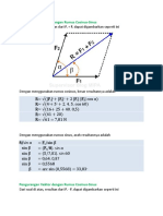 Penjumlahan Vektor Dengan Rumus Cosinus