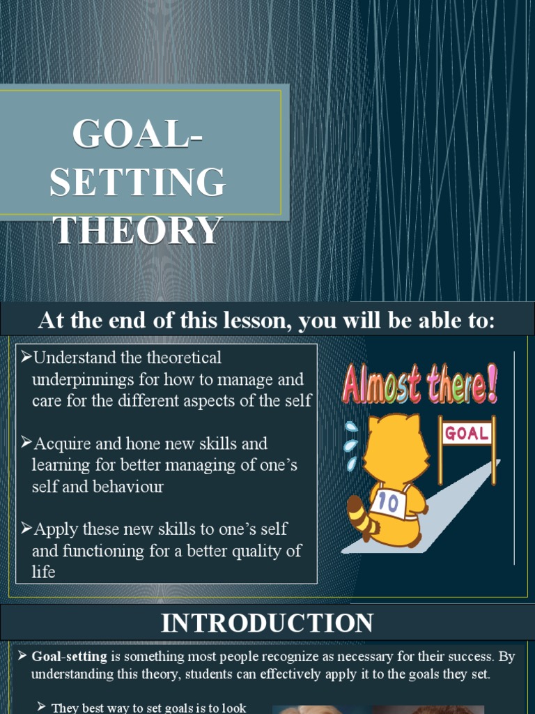 Module 1617 GoalSetting Theory PDF Stress (Biology) Goal Setting