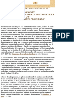 Aclaración sobre el aborto procurado