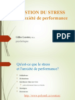 La Gestion Du Stress - Tableau - Anxiete - Performance - Conseils