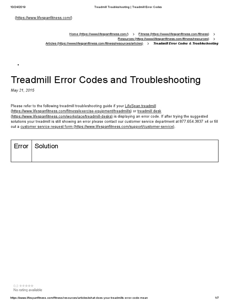 Treadmill Troubleshooting Treadmill Error Codes Download Free PDF Troubleshooting Belt