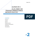 Paralelismo de transformadores monofásicos