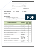 End of Term 2 Assessment 2020/2021: Al Sadiq Islamic English School, Dubai