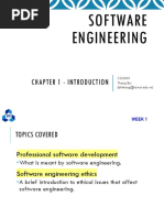 Software Engineering: Chapter 1 - Introduction