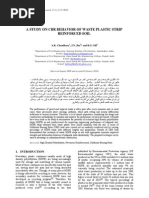 Download A STUDY ON CBR BEHAVIOR OF WASTE PLASTIC STRIP REINFORCED SOIL by Varun Vijay SN52318779 doc pdf