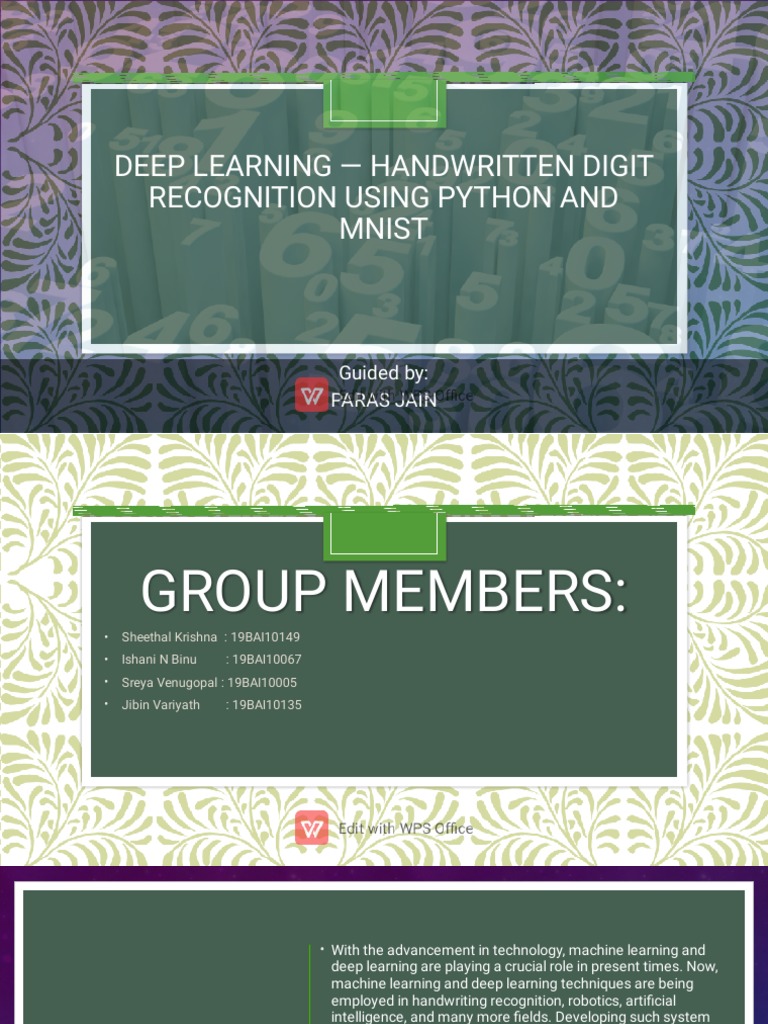 Deep Learning - Handwritten Digit Recognition Using Python REVIEW 0 ...