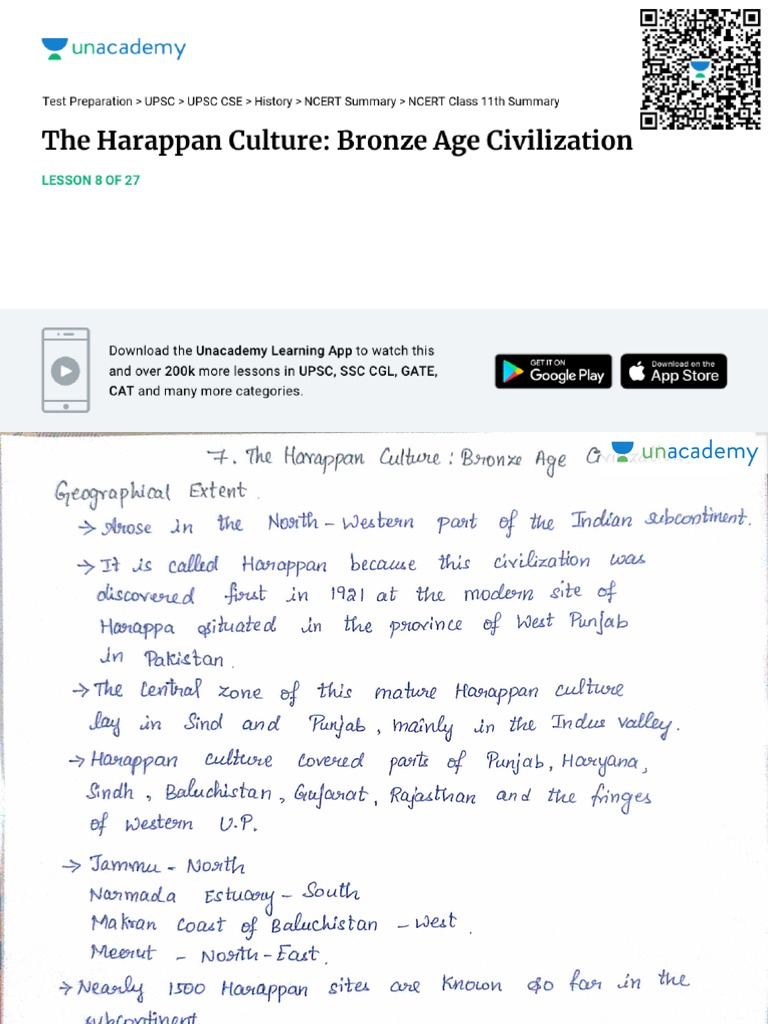 The Harappan Culture Bronze Age Civilisation PDF