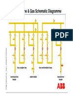 Single-Line & Gas Schematic Diagramme: Double Busbar