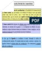 Documento. Compuestos de Coordinación Introducción y Nomenclatura.