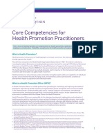 Core Competencies For Health Promotion Practitioners