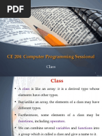 CE 204: Computer Programming Sessional: Class