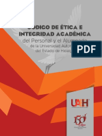 Codigo de Etica e Integridad Academica Del Personal y El Alumnado