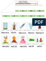 Letro Escritura-Consonante V-Primer Grado