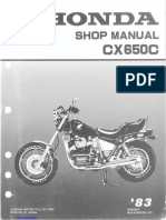 Important safety and service information for Honda CX650C motorcycle manual