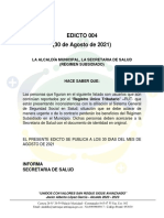 Edicto No 004 de 2021