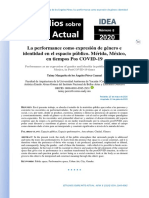 La Performance Como Expresión de Género e Identidad en El Espacio Público. Mérida, México, en Tiempos Pos COVID-19