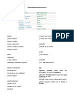 Pronombres Interrogativos