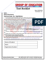 Test Booklet: Steel Structures