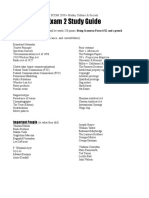 Exam 2 Study Guide: Key Terms