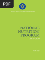 National Nutrition Program: Federal Democratic Republic of Ethiopia