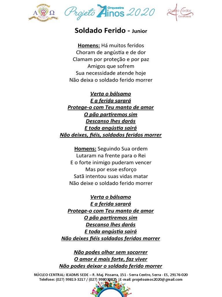 Soldado Ferido - Letra e Mensagem | PDF