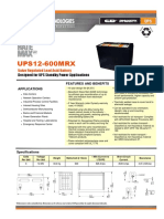 UPS12-600MRX: Valve Regulated Lead Acid Battery