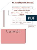 Tarea 2 Etapas Del Desarrollo Humano