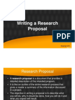 Writing A Research Proposal Proposal: Sreeraj S R