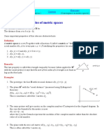 Definition and Examples of Metric Spaces: Previous Page Next Page