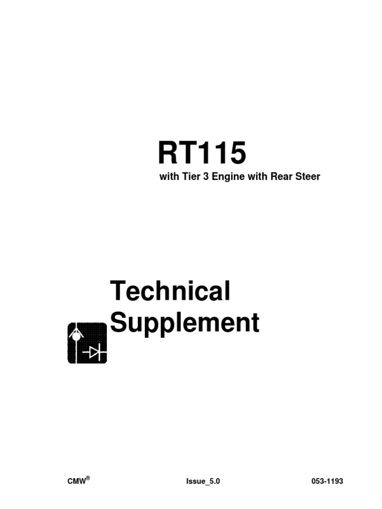 Technical Supplement: With Tier 3 Engine With Rear Steer