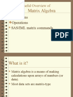 3 - 3 An Useful Overview Of: Definitions Operations SAS/IML Matrix Commands