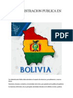 La Administracion Publica en Bolivia