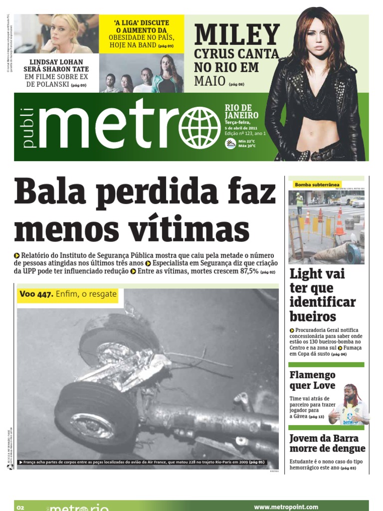 Jornal Metro Rio Edição De 05 04 2011 Pdf Rio De Janeiro Natureza