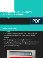 Strategies in Teaching Poetry or Prose