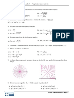 Lista 01 - Funções de Várias Variáveis